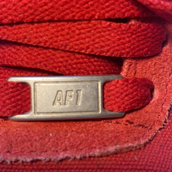 Red Nike Air Force ones AF1 men’s size 9 good condition - Picture 7 of 10